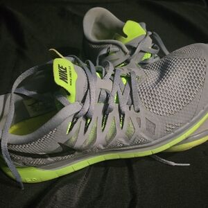 Nike Gray and Neon Green Running Shoes